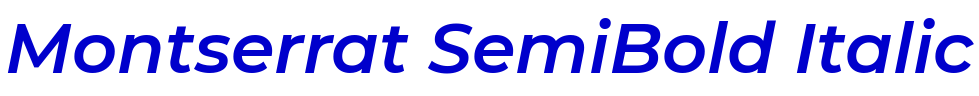 Montserrat SemiBold Italic шрифт